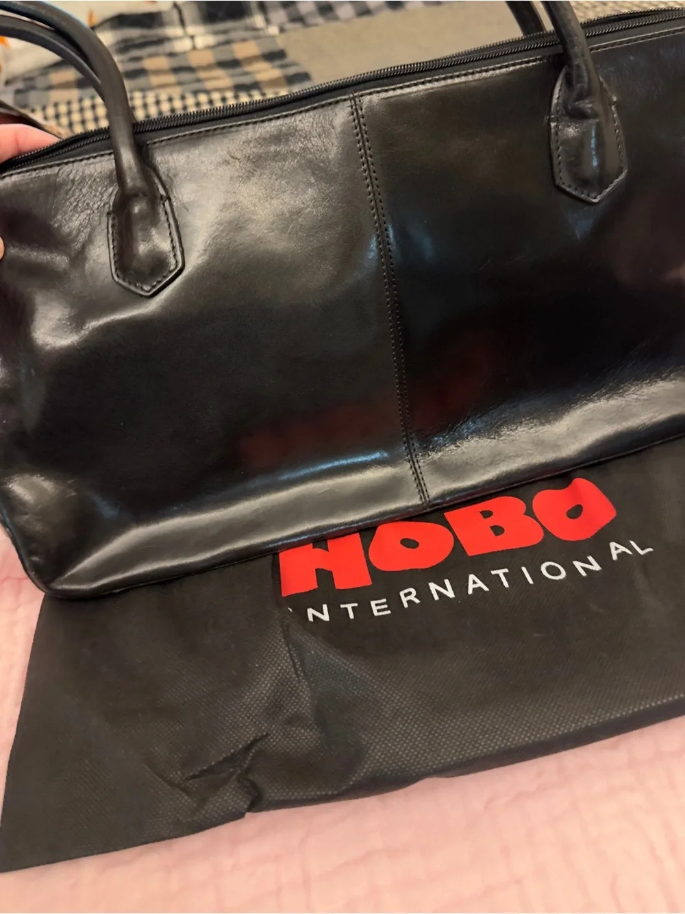 HOBO Coral Pink Interior Leather Tote Organizer
